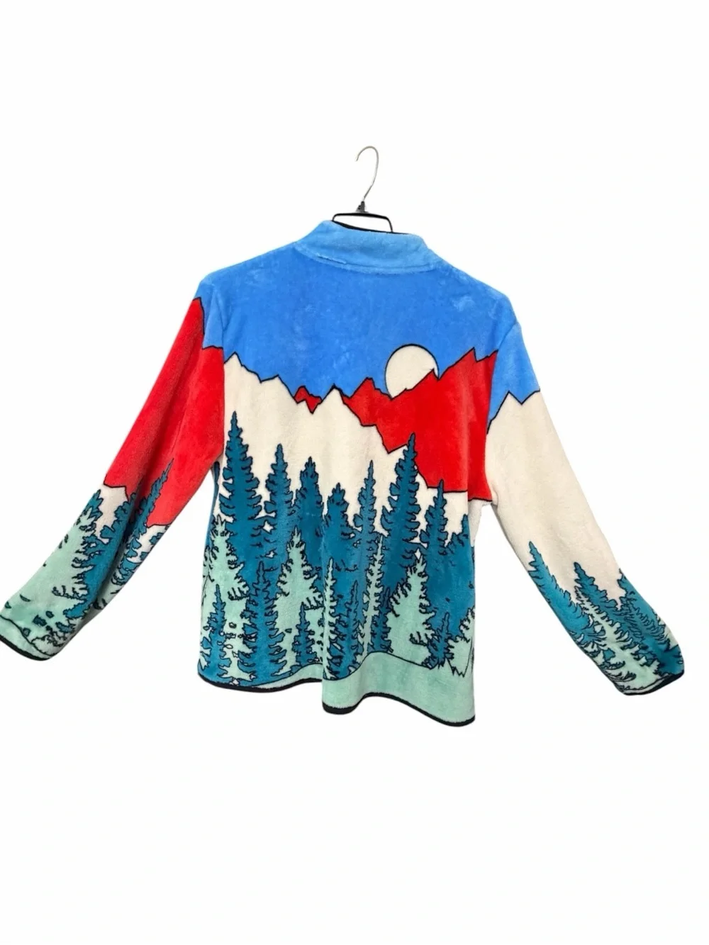 Disney Mickey’s Lodge Mickey Pluto Full Zip Fleece Jacket Womens XL Cozy